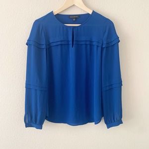 Banana Republic | Cobalt Blue Tiered Blouse Size XS
